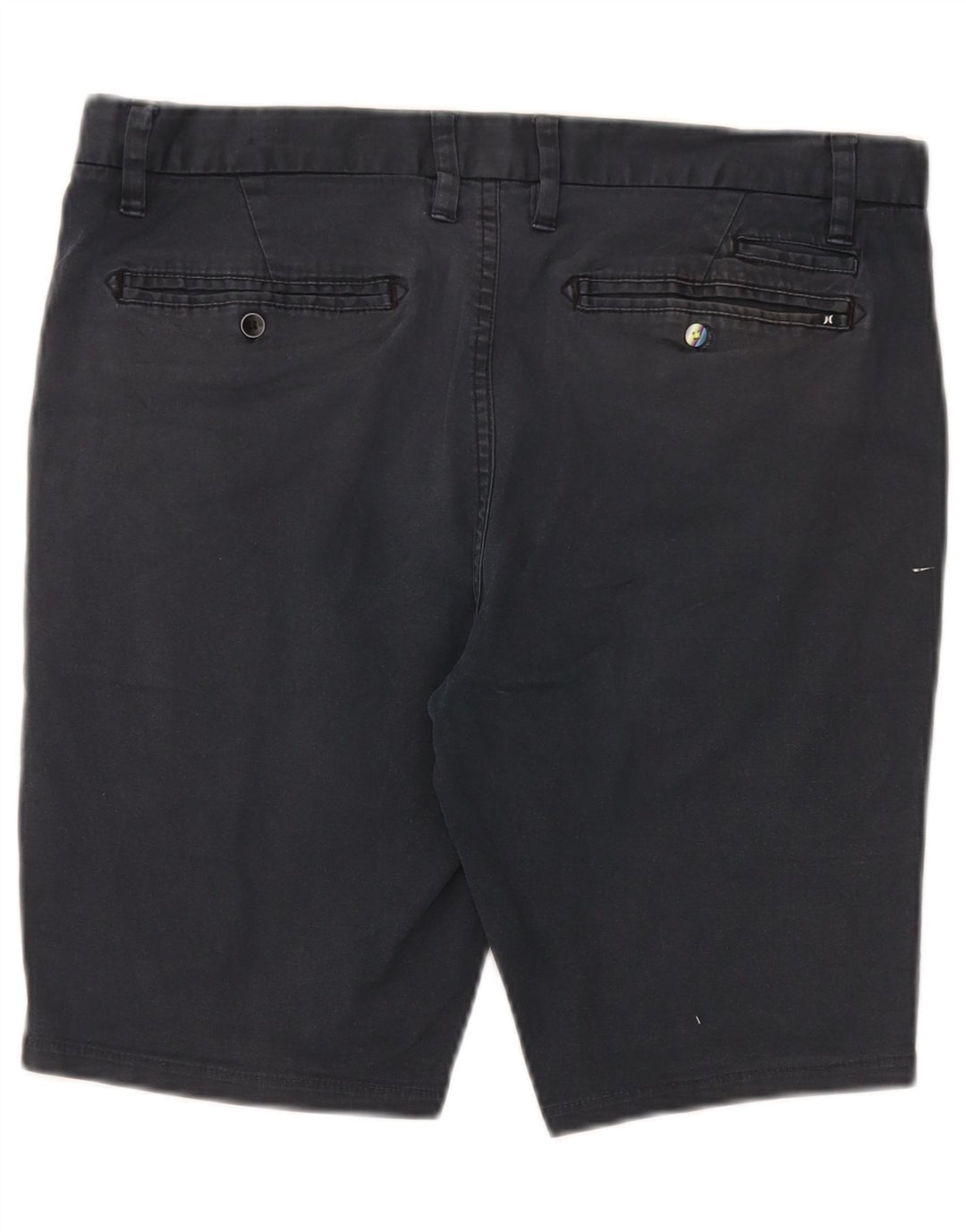 Hurley Pantalones cortos chinos para hombre W33 Algodón azul marino mediano