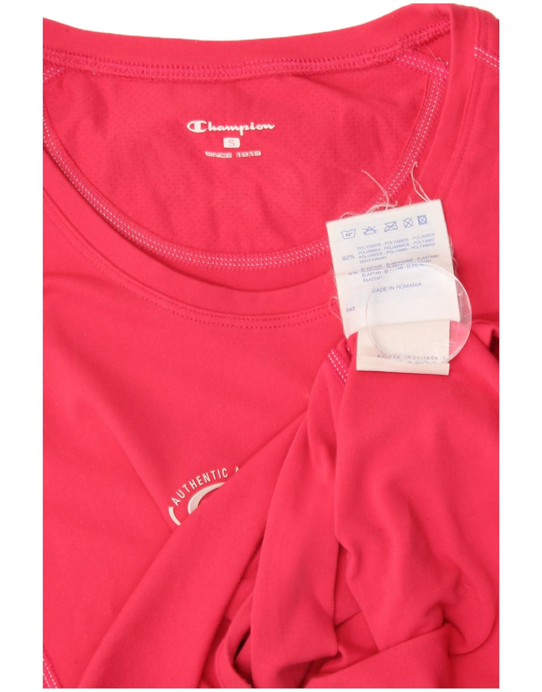 Champion Camiseta Crop Graphic para Mujer Top UK 8 Small Pink Polyamide