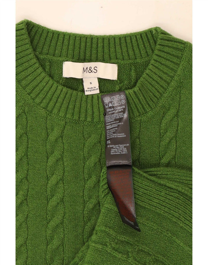 Marks & Spencer Camiseta sin mangas para mujer UK 10 Small Green Poliéster