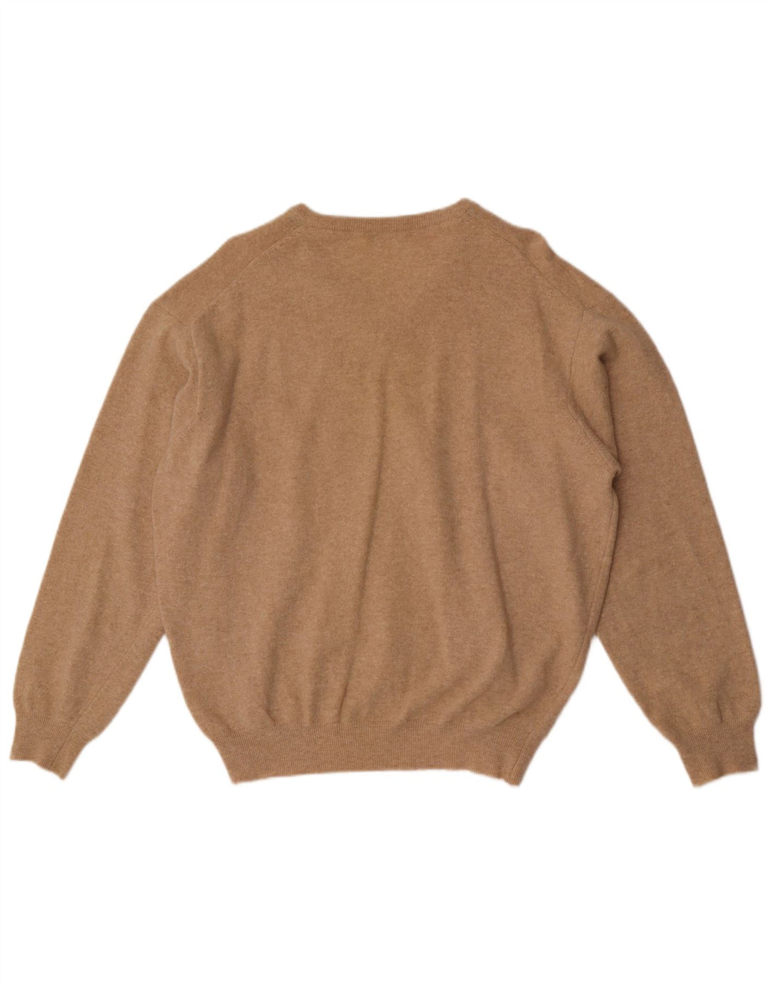 Sisley Jersey con cuello en V para hombre, talla grande, marrón