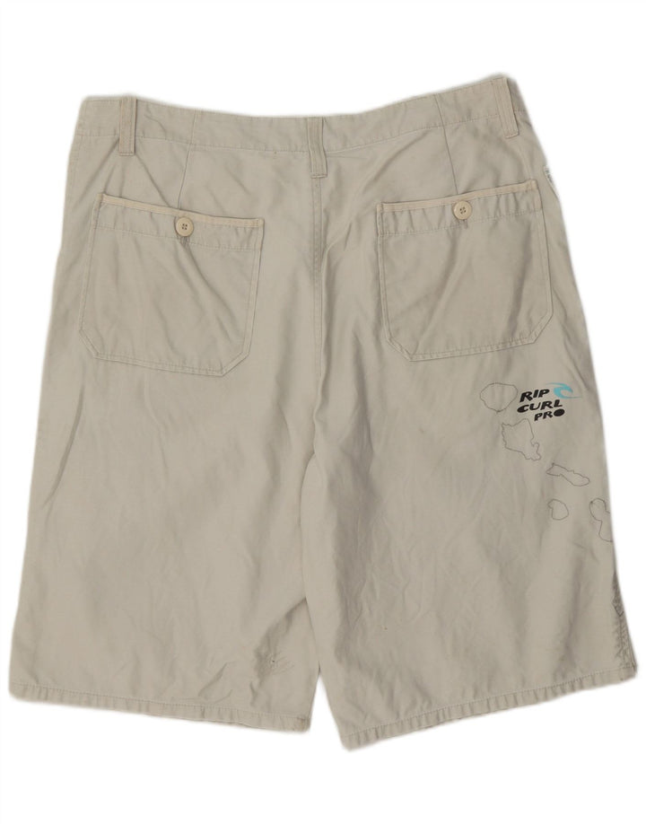 Rip Curl Pantalones cortos casuales gráficos para hombre W34 Algodón beige grande