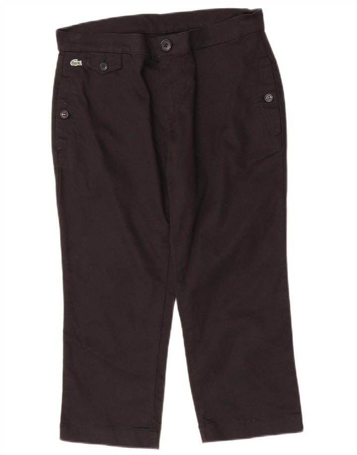 Lacoste Pantalones Capri para Mujer Talla 44 Mediano W30 L21 Algodón Negro