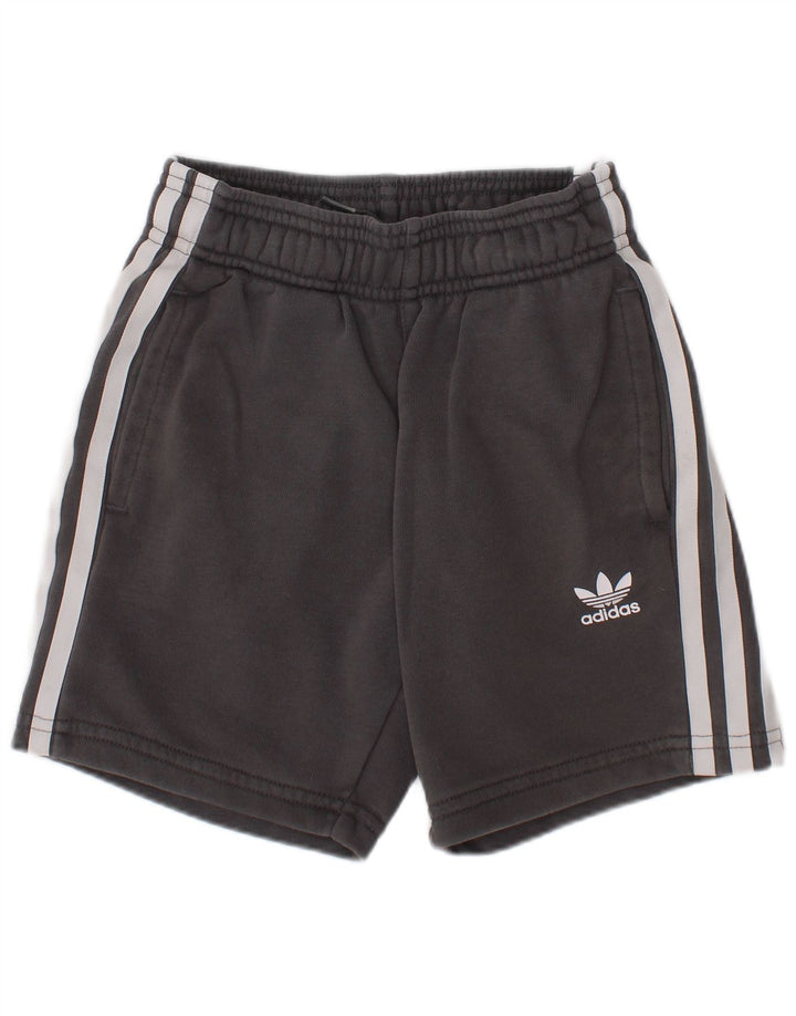 Adidas Pantalones cortos deportivos para niño 5-6 años Gris Algodón Deportes