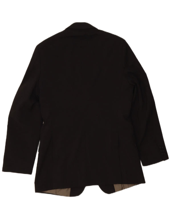 Marks & Spencer Chaqueta tipo blazer de 3 botones para hombre UK 38 Mediano Poliéster negro