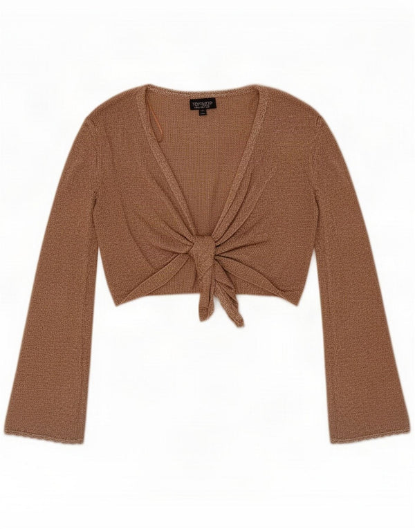 Top corto cruzado extragrande para mujer de Topshop UK 42 Algodón marrón medio
