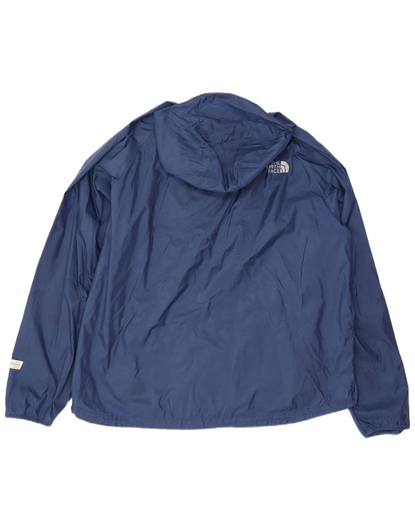 The North Face Mens Hooded Rain Jacket UK 44 2XL Navy Blue Nylon