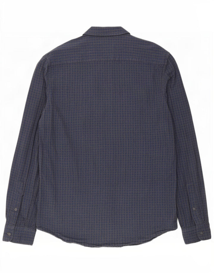 Camisa Jack Wills Hombre Slim Fit Algodón A Cuadros Azul Marino Medio