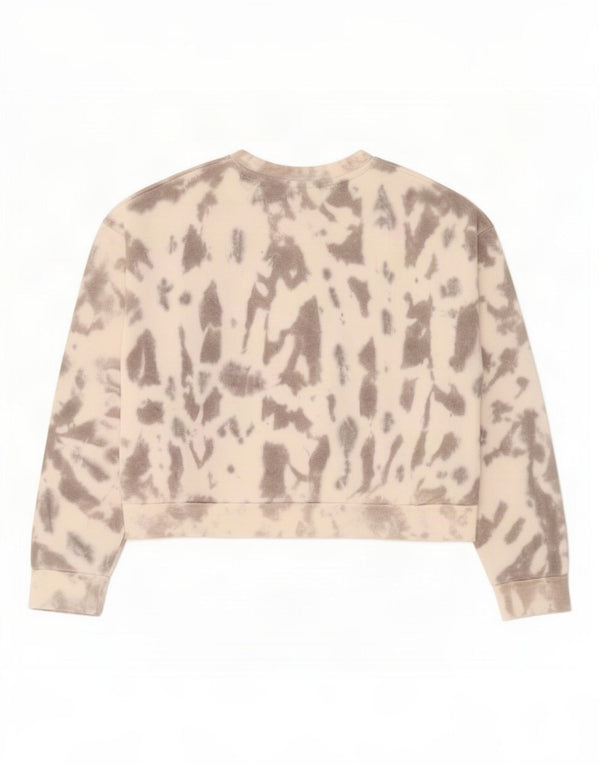 Bench Mujer Crop Graphic Sudadera Jumper UK 40 Grande Gris Tie Dye Algodón