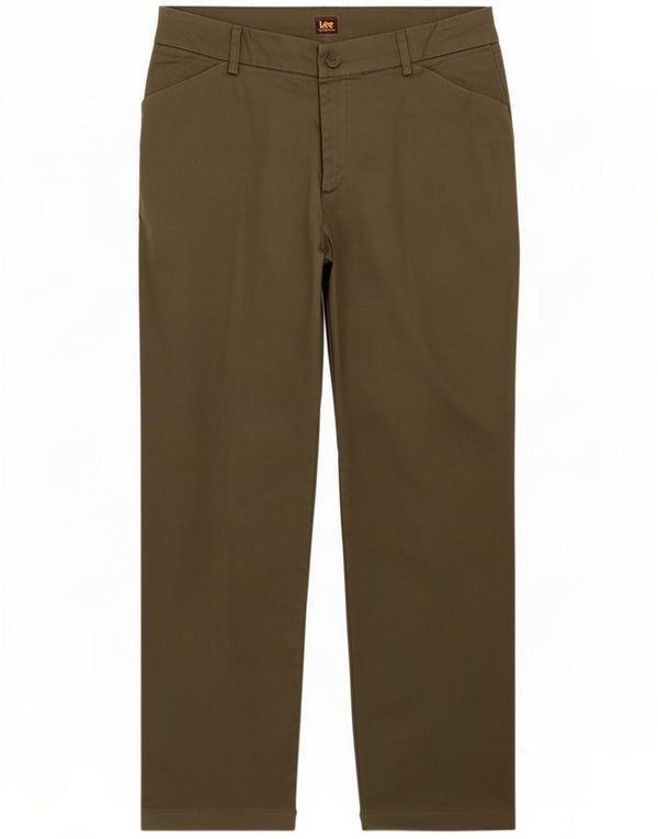 Lee Pantalones chinos rectos para hombre US 12 Large W36 L30 Caqui Algodón