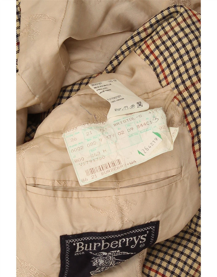 Burberrys Chaqueta tipo blazer de 2 botones para hombre Reino Unido 38 Pata de gallo beige mediana