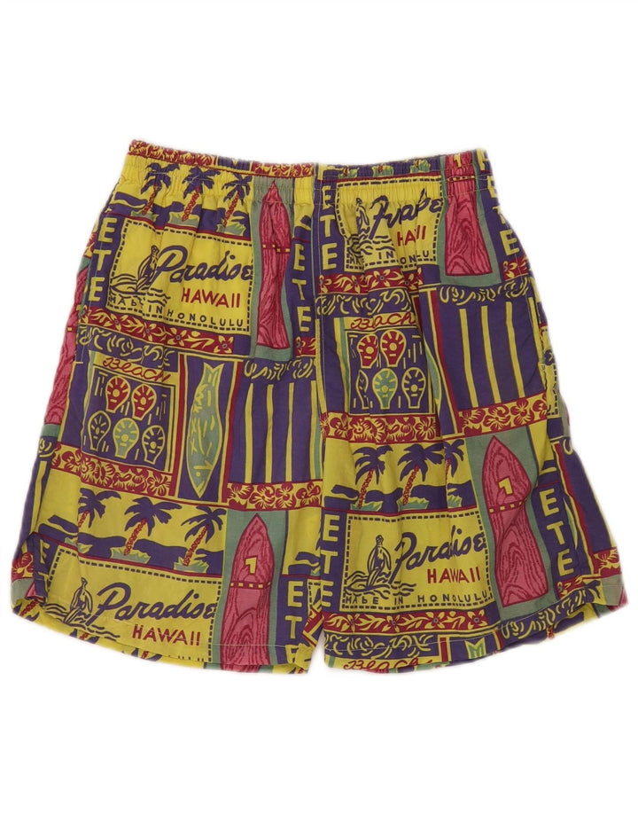 Sinful Pantalones cortos deportivos con gráficos para hombre, talla grande, multicolor, hawaiano