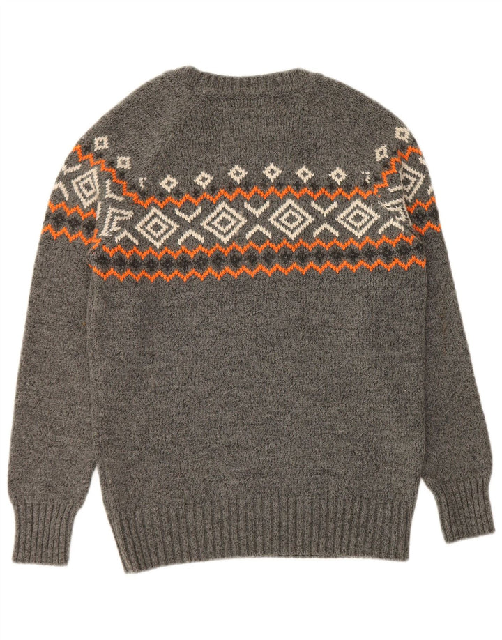 Superdry Jersey De Cuello Redondo Para Hombre Acrílico Geométrico Gris Medio