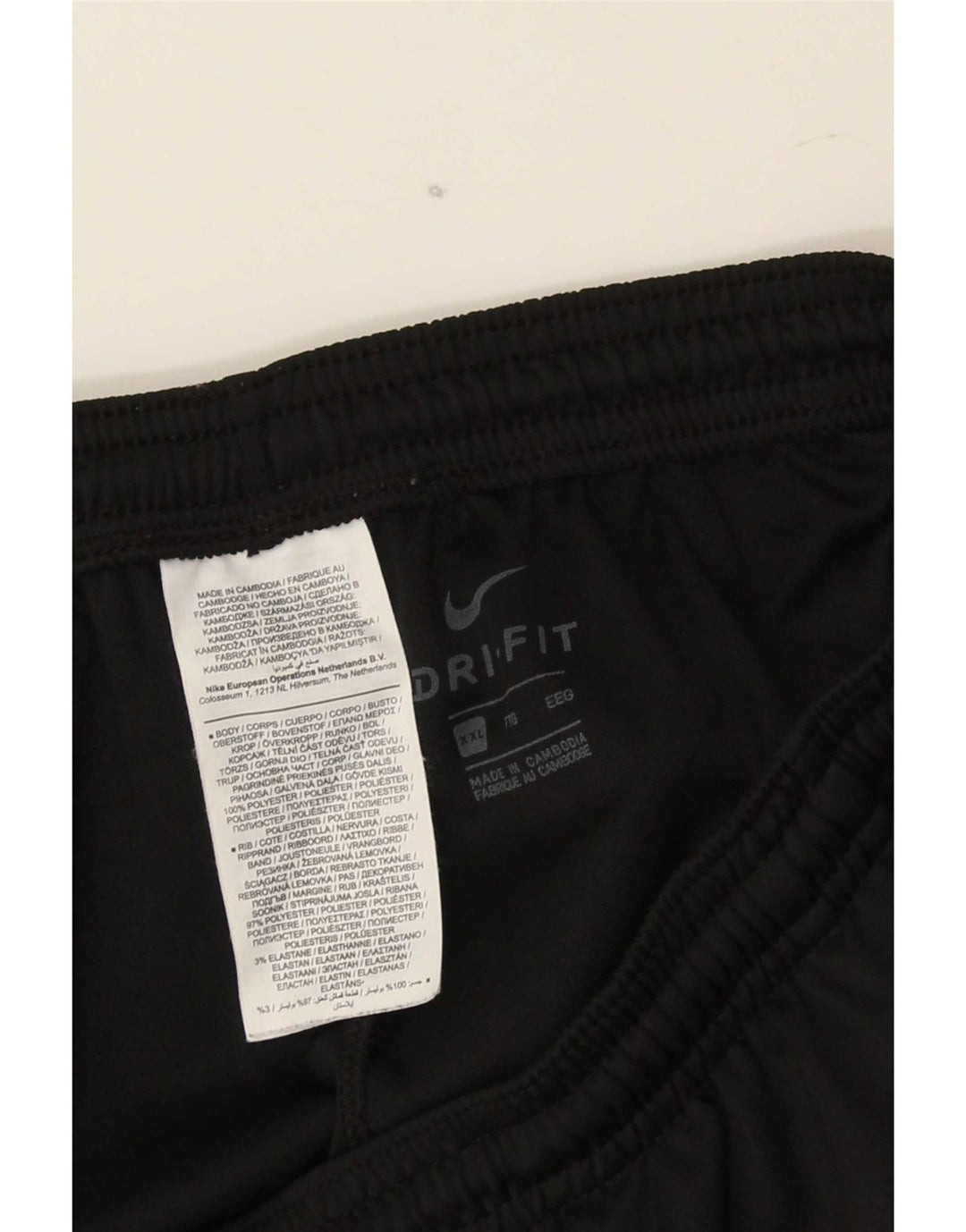 Nike - Pantalón de chándal Dri Fit para hombre, talla 2XL, poliéster negro