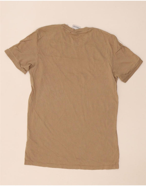 Adidas Hombre Camiseta Top Small Beige Colorblock Algodón
