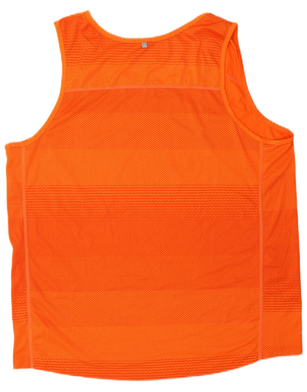 Russell Athletic Camiseta sin mangas para hombre UK 42/44 Poliéster a rayas naranja grande