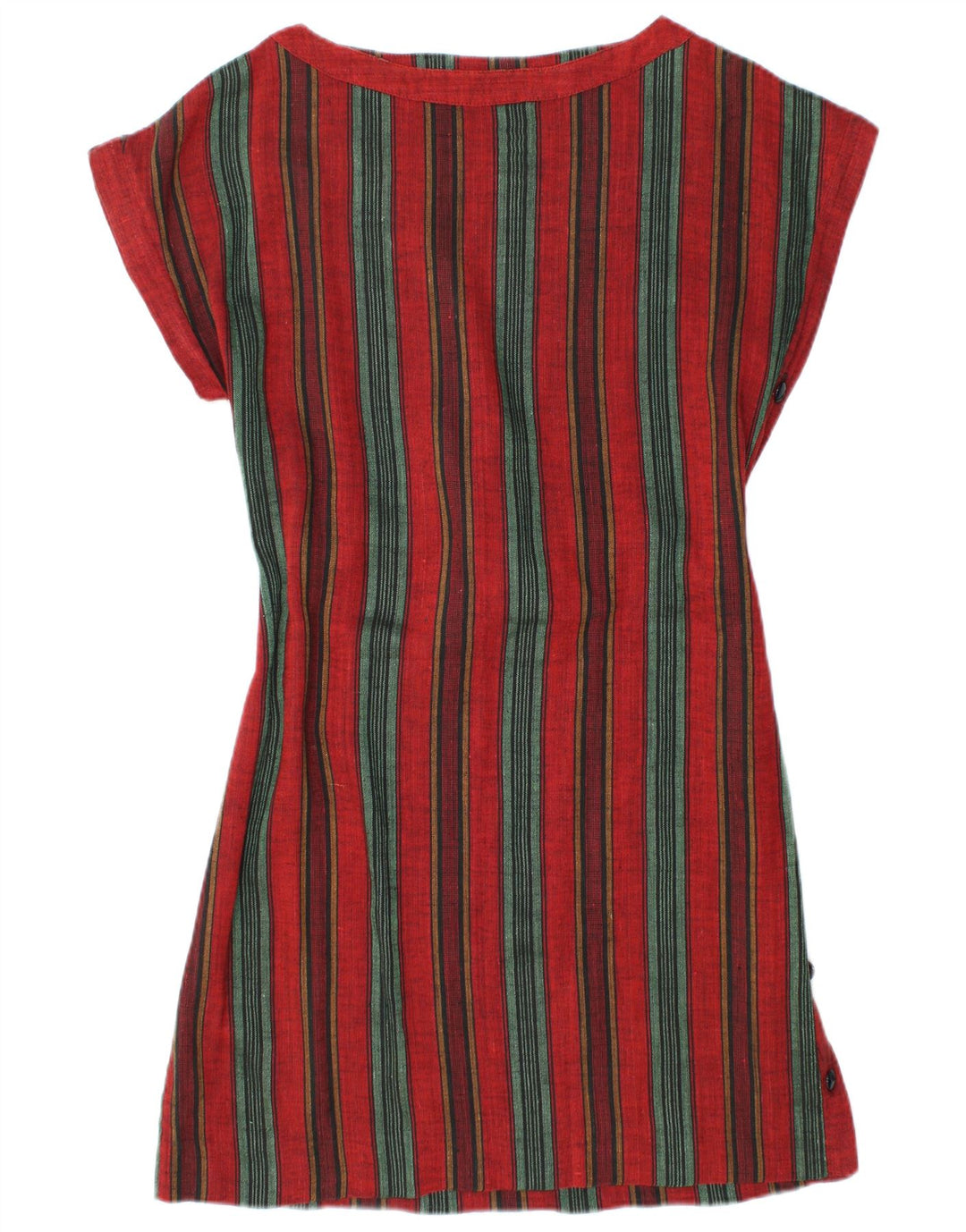 Vestido túnica vintage para mujer IT 48 XL rayas rojas