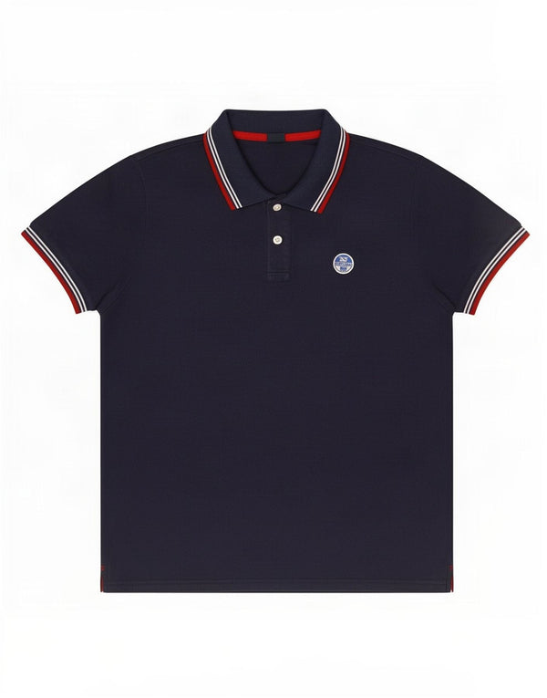 Polo North Sails Hombre Grande Azul Marino Algodón