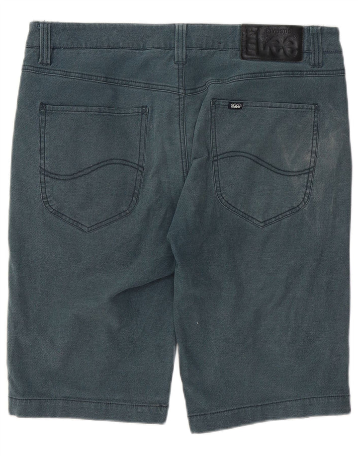 LEE Mens Chino Shorts W32 Medium Navy Blue Cotton