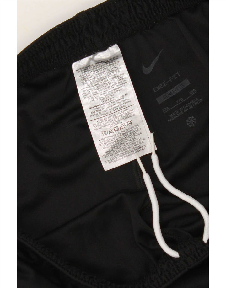 Nike Pantalones cortos deportivos Dri Fit Slim para hombre, 2XL, poliéster negro