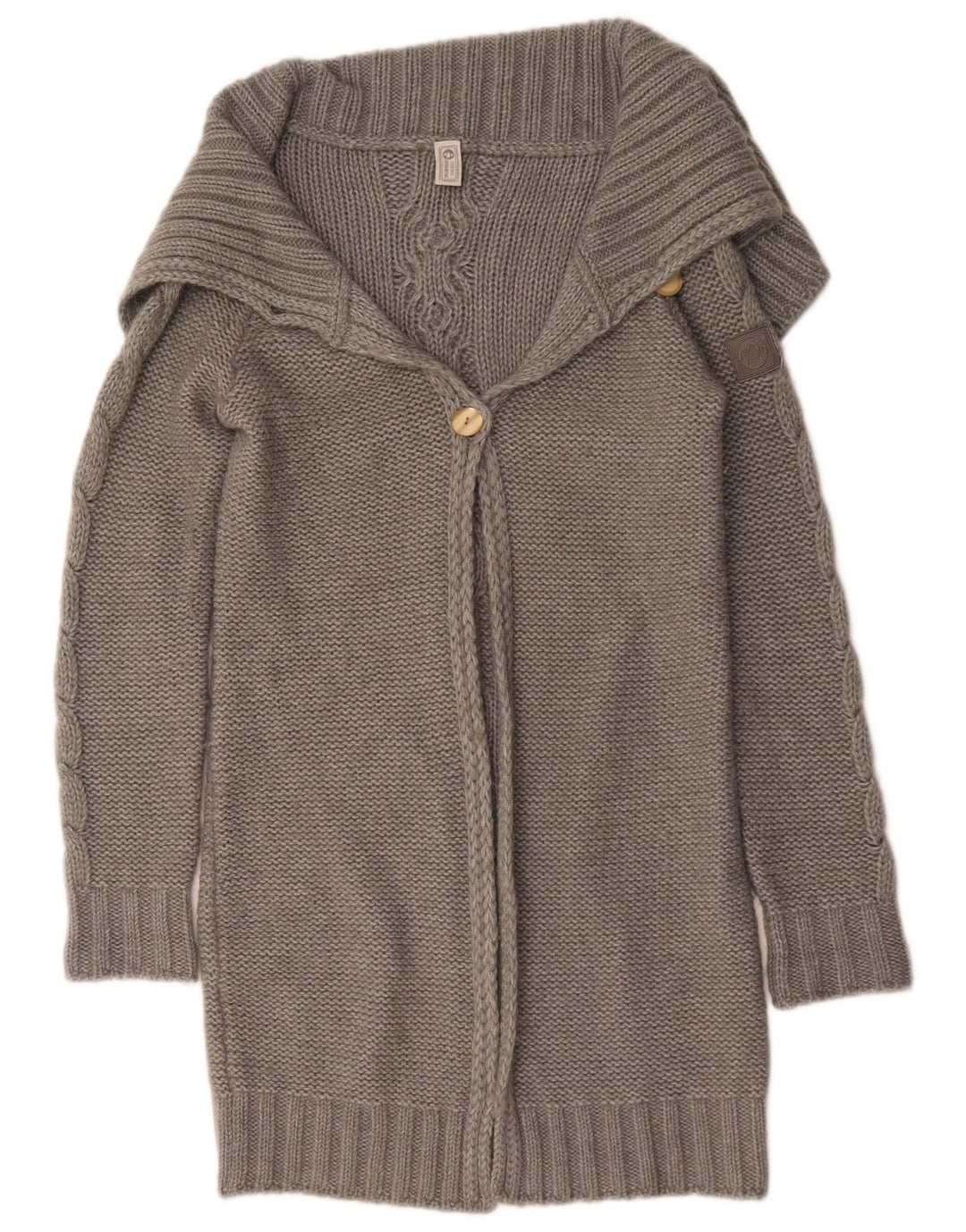 Murphy & Nye Suéter tipo cárdigan largo para mujer UK 46 Grande Gris
