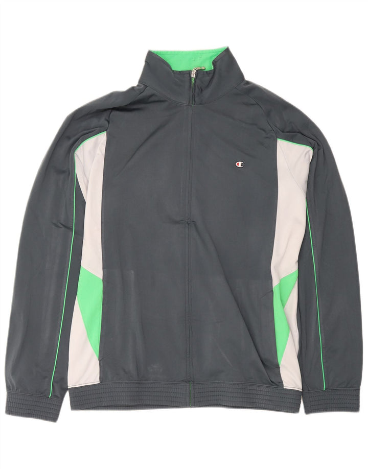 Champion Chaqueta de chándal para hombre 2XL Gris Colorblock Poliéster
