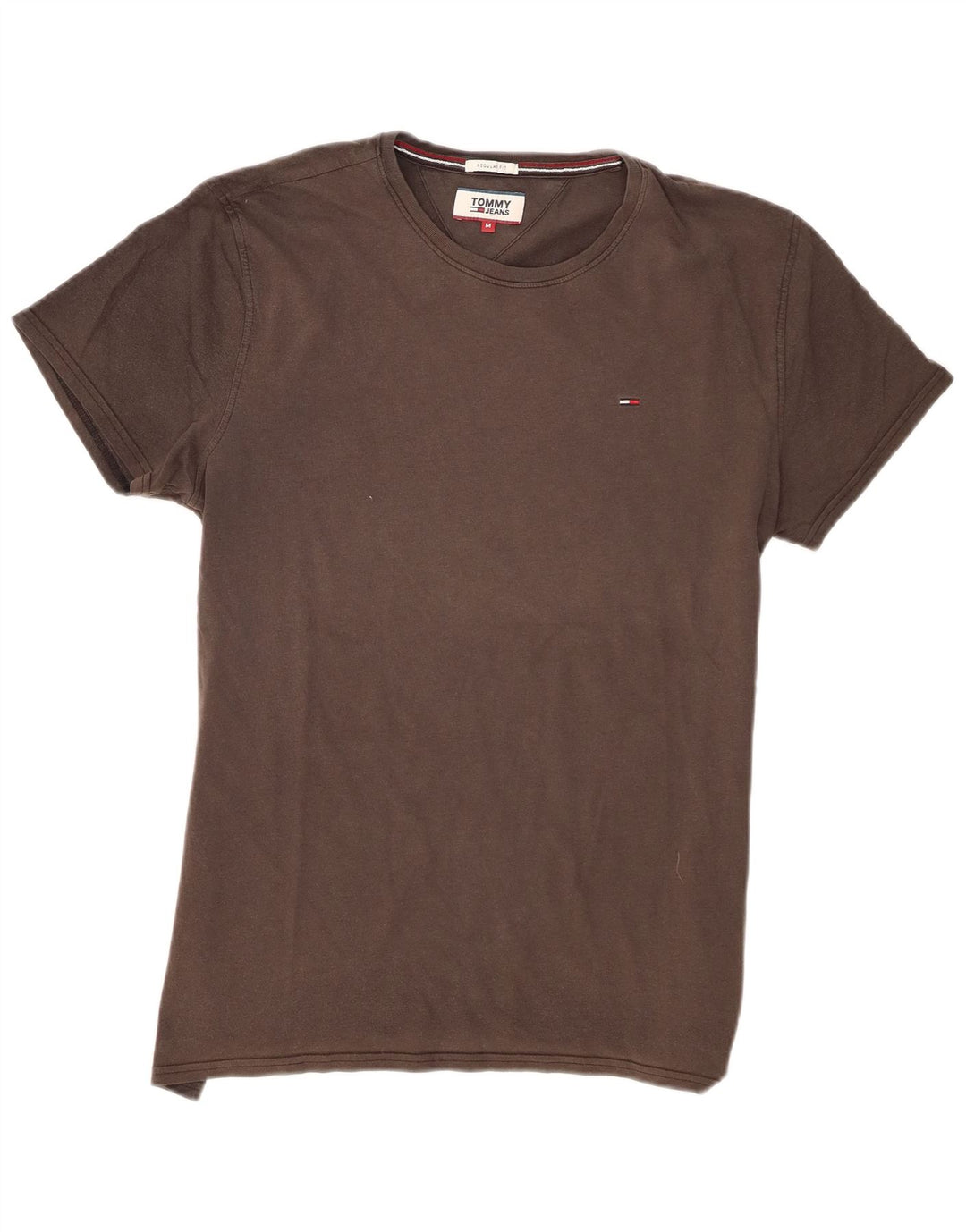 Tommy Hilfiger Camiseta Regular Fit para Hombre Top Algodón Gris Medio