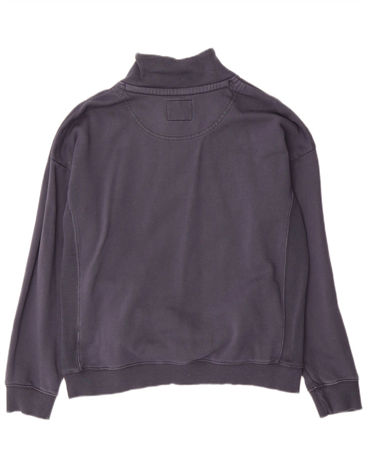 Sudadera con capucha y cuello con cremallera para hombre de Fat Face, color azul marino mediano
