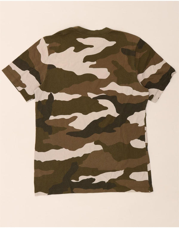 NIKE Camiseta gráfica para hombre Top Medium Khaki Camuflaje Algodón