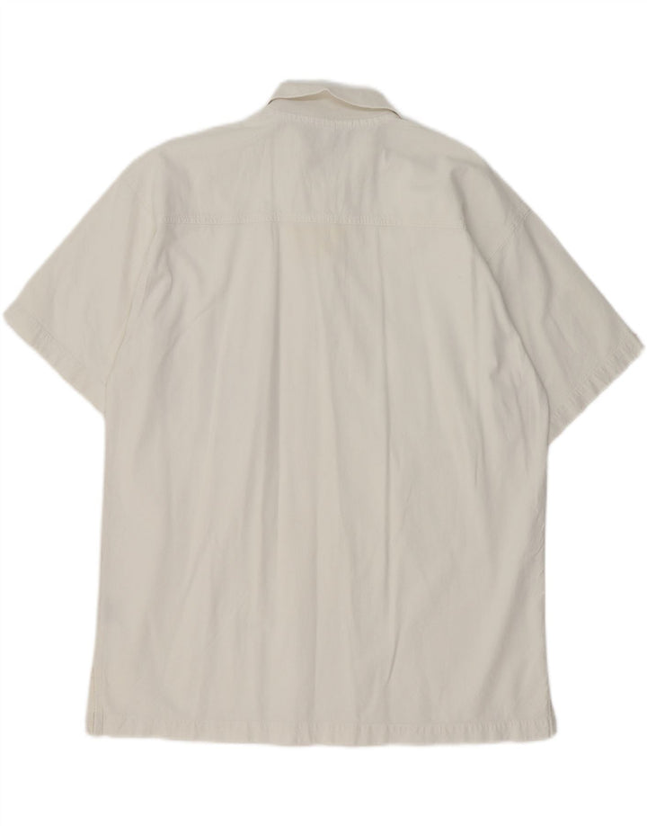 Polo VINTAGE para hombre de algodón blanco medio