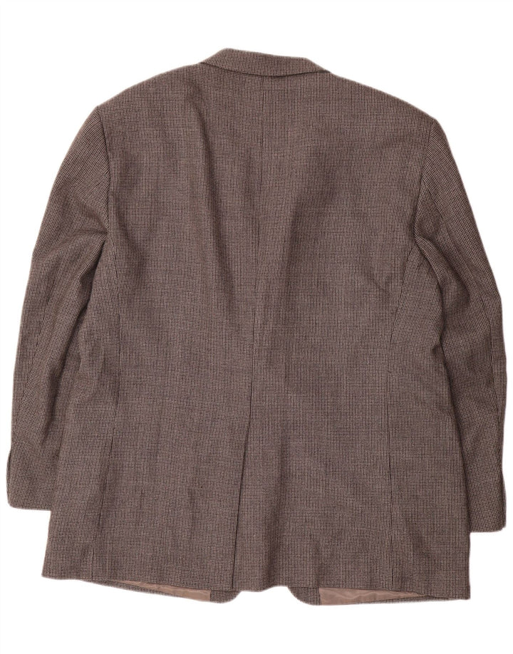 Chaps Chaqueta tipo blazer de 2 botones para hombre, talla 48, 3XL, lana de pata de gallo gris