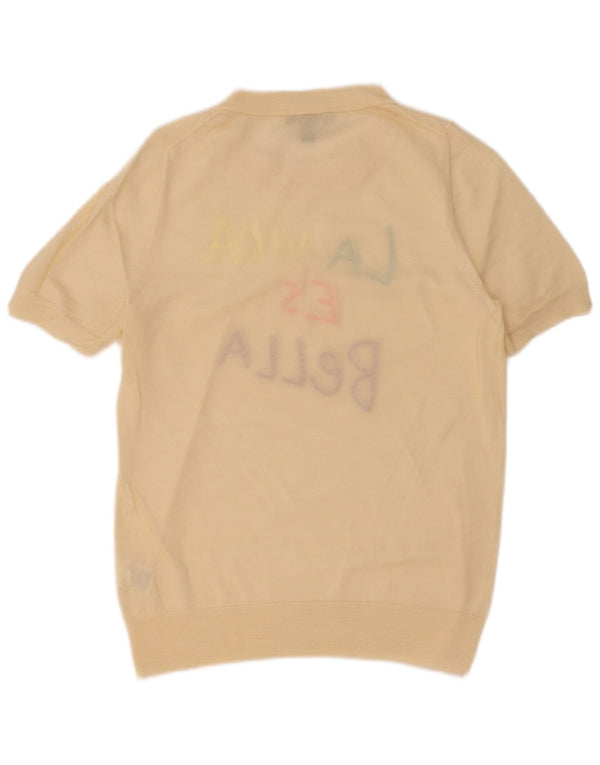 J. Crew Suéter gráfico con cuello redondo para mujer UK 40 Large Off White