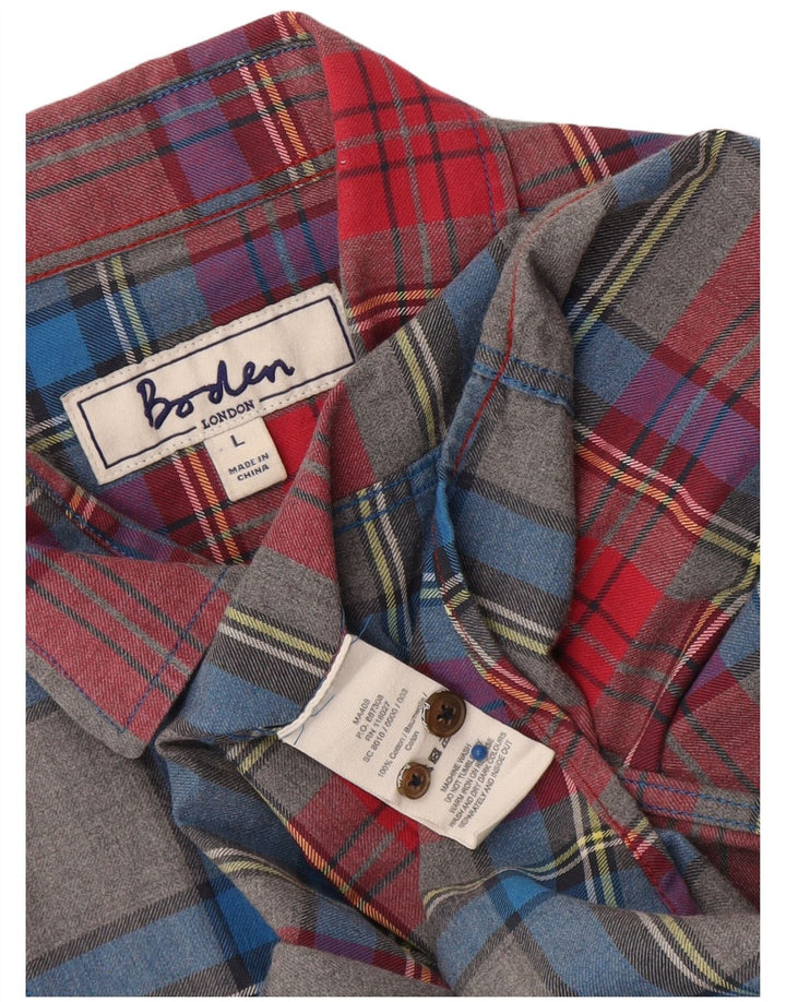 Camisa De Franela De Algodón A Cuadros Multicolor Grande De Boden Hombre