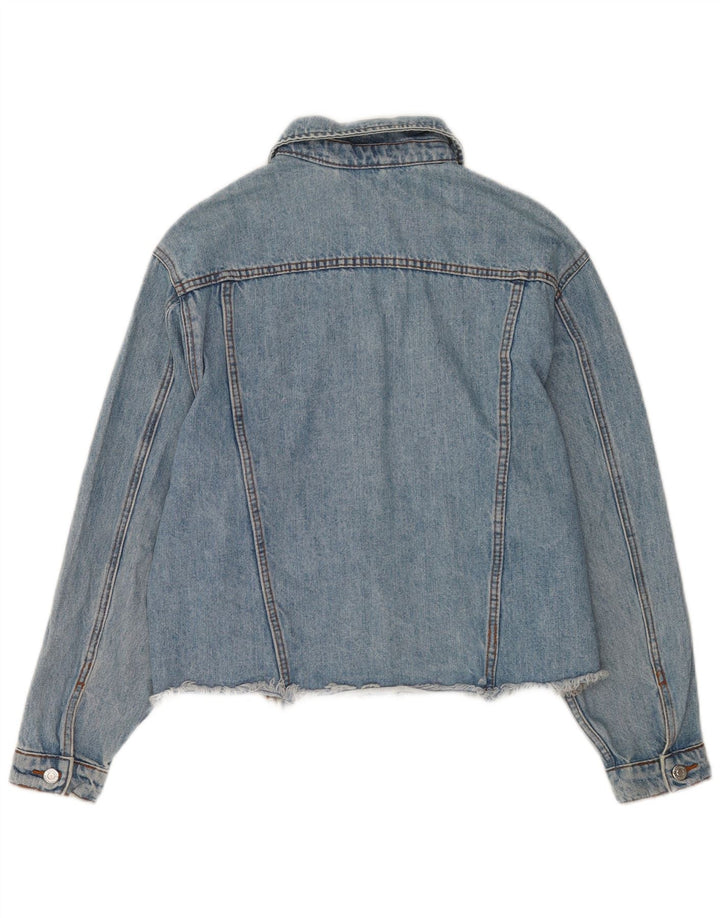 Topshop Chaqueta vaquera extragrande para mujer UK 8 Small Algodón azul
