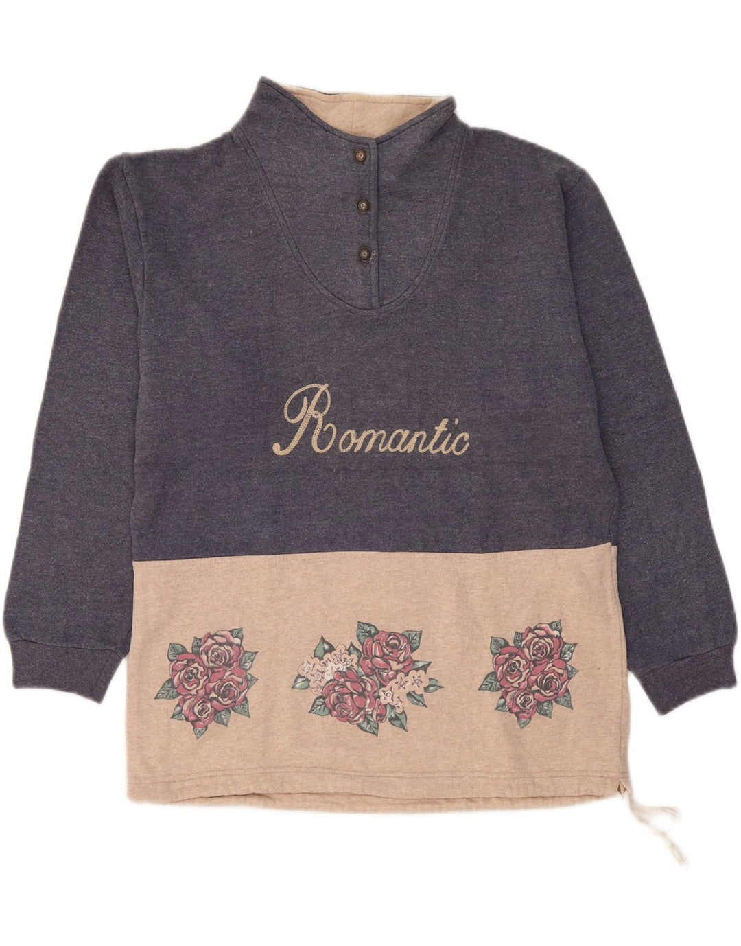 CAMPAGNOLO Sudadera gráfica para mujer Jersey UK 40 XL Azul marino Floral