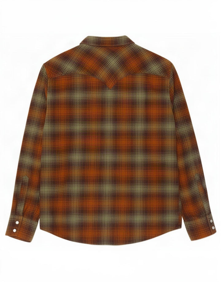 Levi's Hombre Camisa De Franela De Algodón A Cuadros Marrón Medio