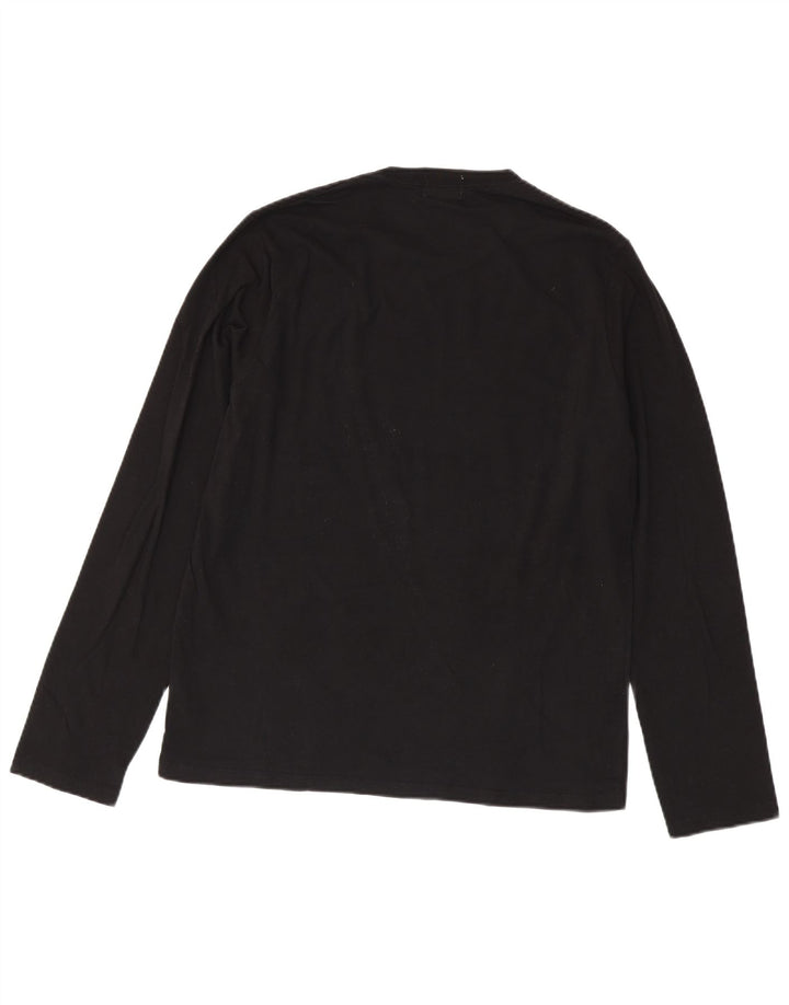 LEVI'S Top de manga larga para hombre de algodón negro grande