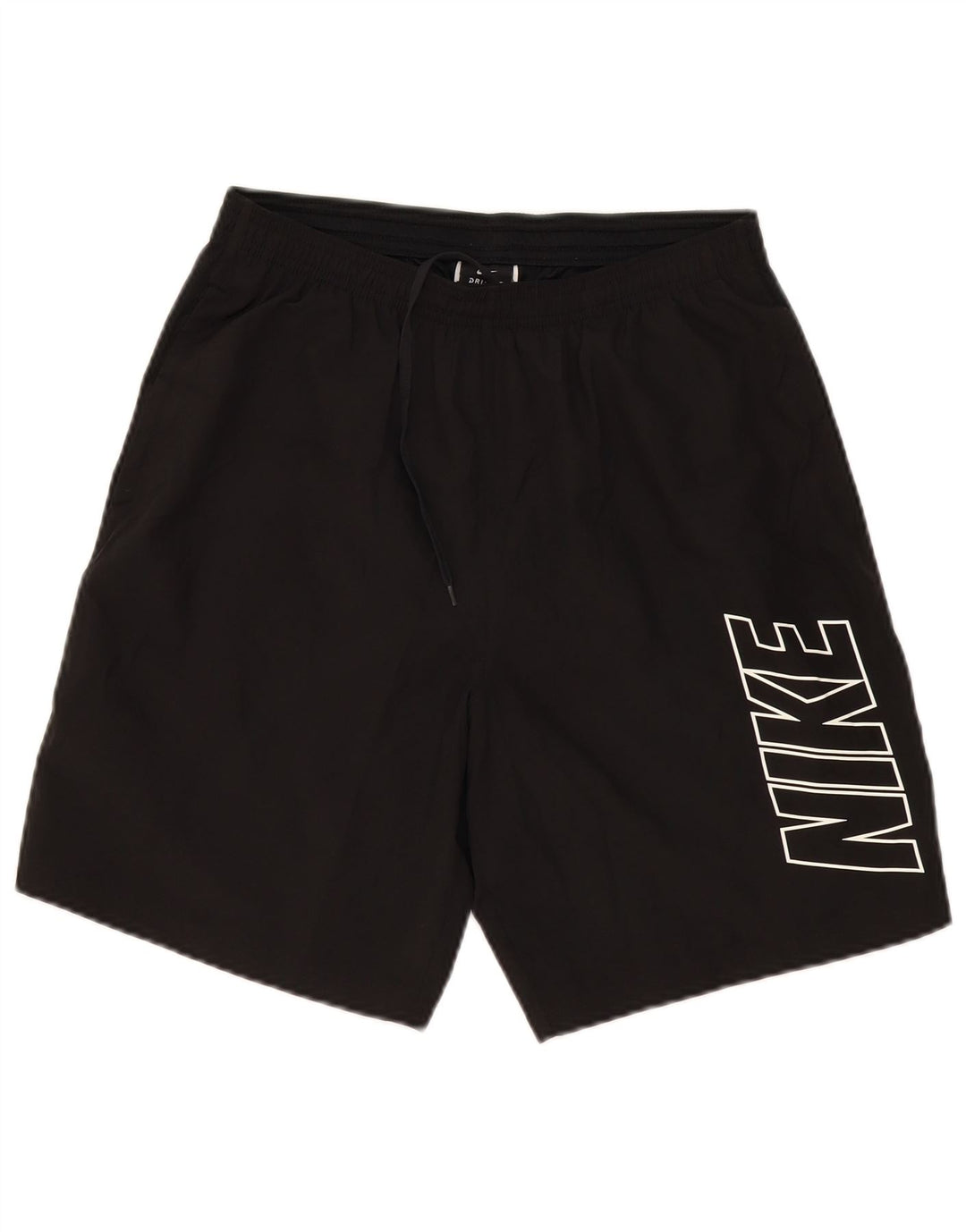 NIKE Pantalones cortos deportivos Dri Fit Graphic para hombre, poliéster negro mediano