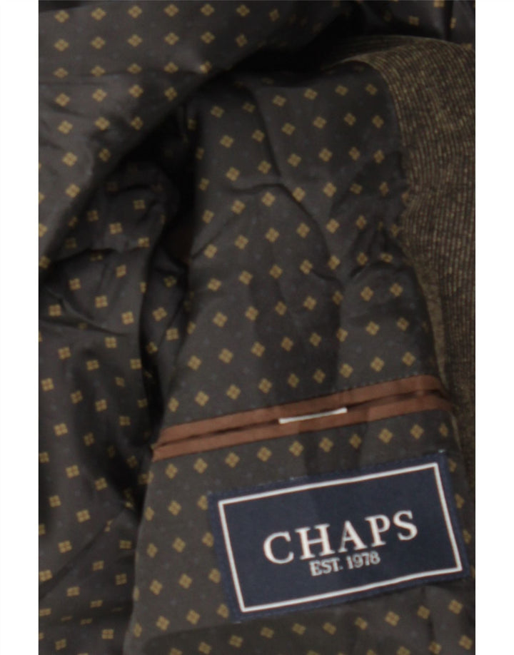 Chaps Chaqueta tipo blazer de pana con 2 botones para hombre, talla 40, algodón marrón grande