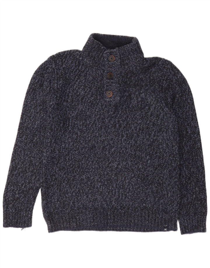 Jersey con cuello abotonado para hombre de Fat Face Algodón moteado en azul marino mediano