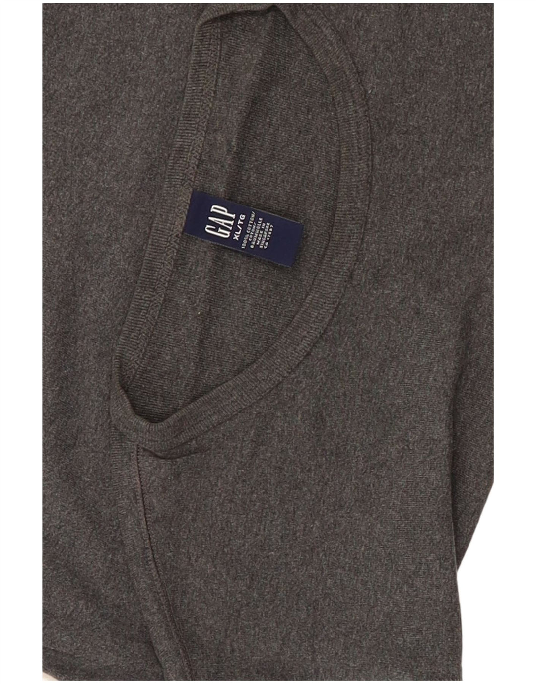 Camiseta Gap Hombre Top XL Algodón Gris