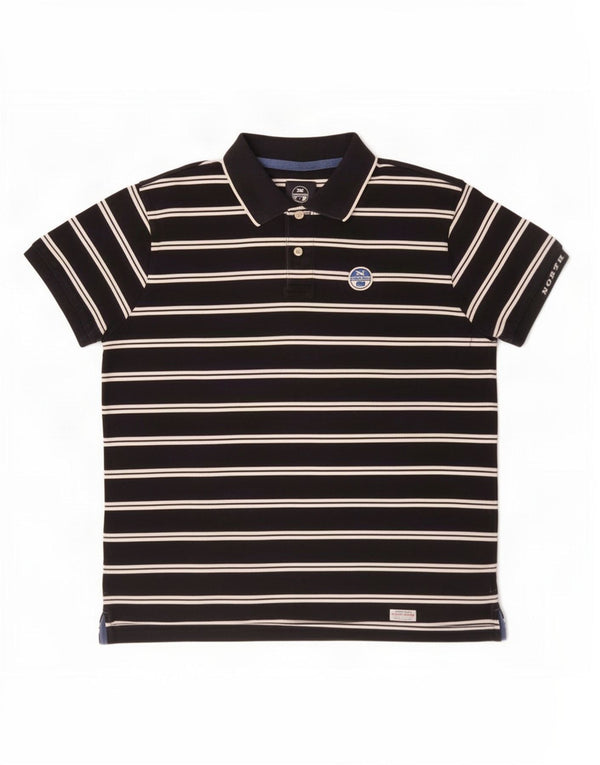 Polo North Sails Hombre XL Algodón A Rayas Negro