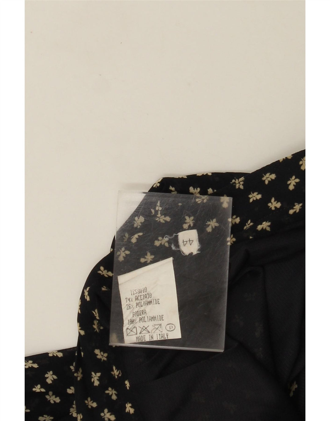 VINTAGE Mujer cintura alta A-Line Falda IT 44 Medio W26 Azul Marino Floral