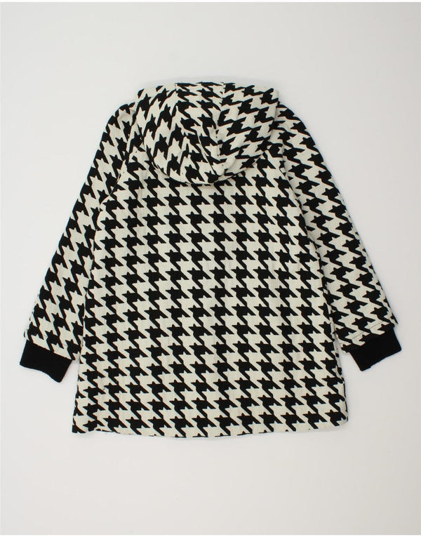 ZARA Abrigo cortavientos extragrande para mujer UK 10 Small White Houndstooth