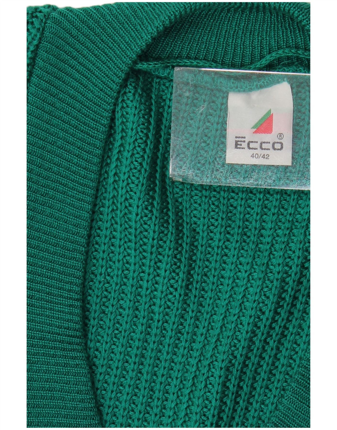 ECCO Jersey extragrande con cuello en V para mujer EU 40/42 Acrílico verde medio