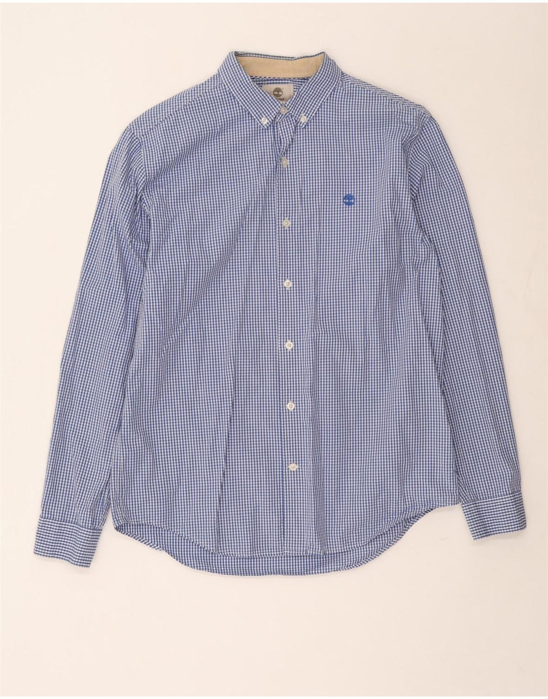 Timberland Camisa Slim Fit Para Hombre Algodón A Cuadros Azul Grande