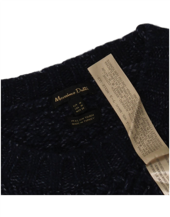 Massimo Dutti Jersey con Cuello Barco para Mujer UK 40 Medium Azul Marino