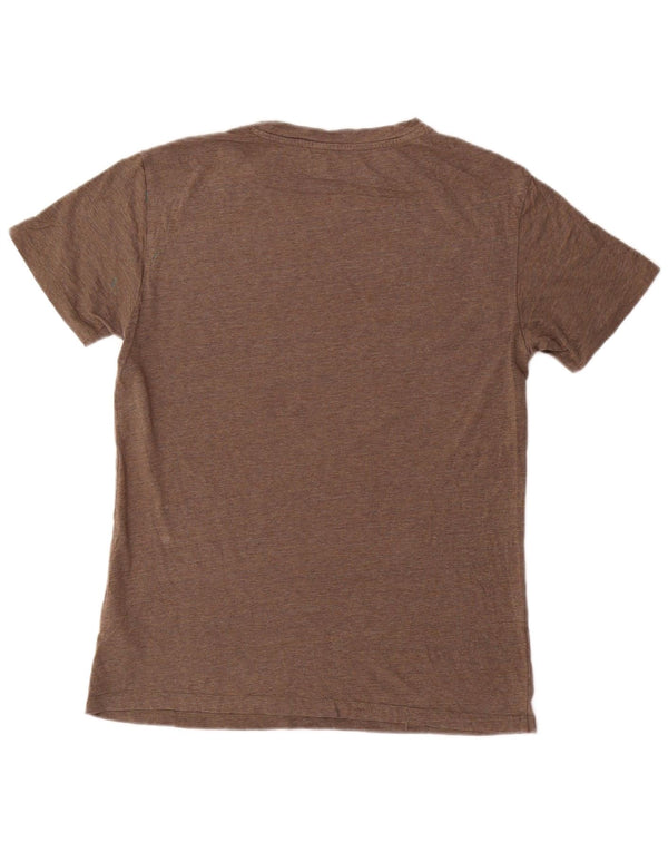 Lee Camiseta Slim Fit para Hombre Top Pequeño De Algodón Moteado Marrón