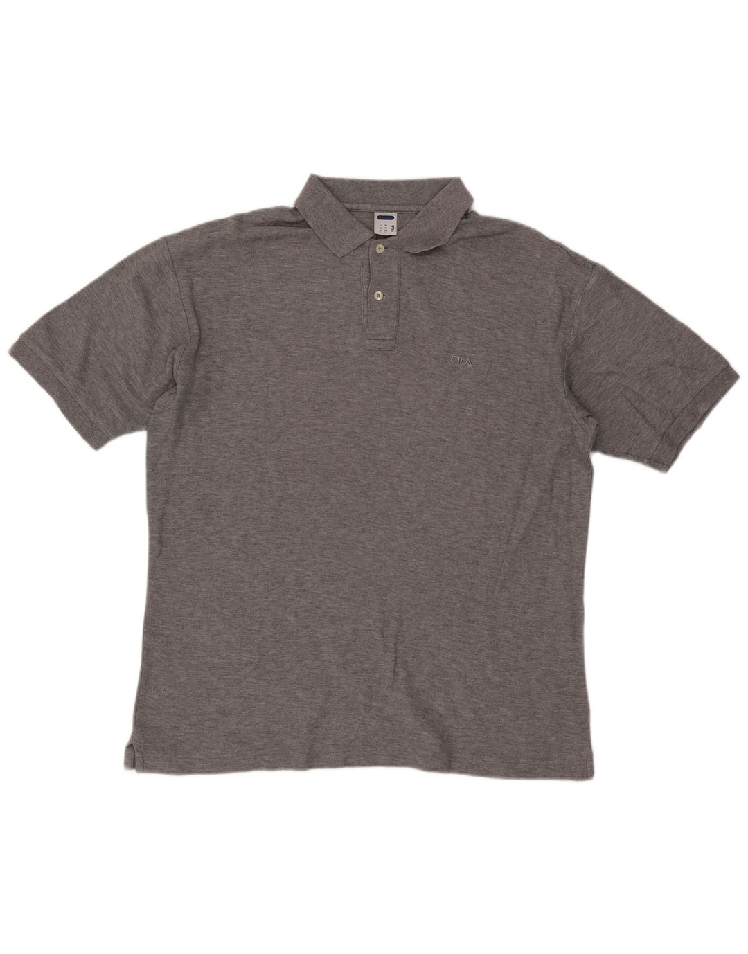 Polo Fila Hombre De Algodón Moteado Gris Medio