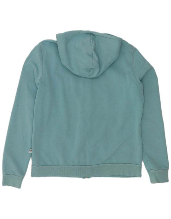 Puma - Sudadera con capucha para mujer, diseño gráfico con cremallera, talla 40, color azul