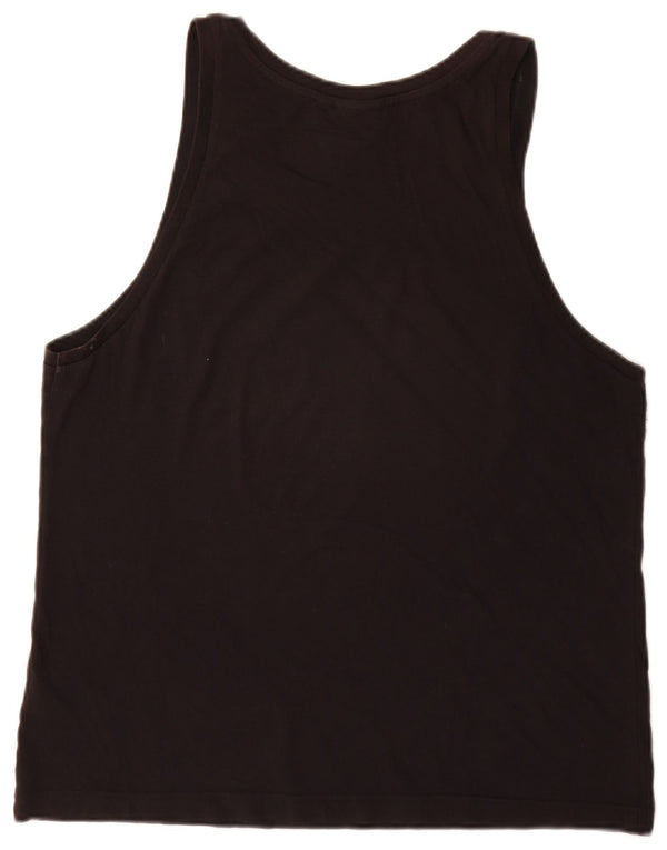 Adidas Hombre Graphic Vest Top Medio Algodón Negro